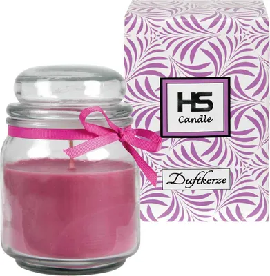 Produktbild von Duftkerze "Lavendel" im Glas, Kerze 13cm x Ø9cm in Geschenkbox, 300gr. Wachs - Brenndauer ca. 50 - 60 Stunden