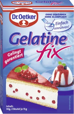 Produktbild von Dr. Oetker Gelatine Fix einfache und schnelle Zubereitung 30g