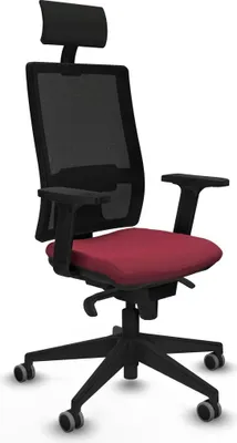 Produktbild von Bürostuhl mit Kopfstütze Piqueras y Crespo 2D066G1 Granatrot