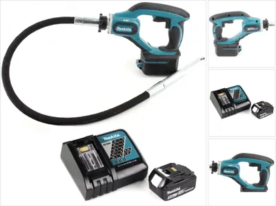 Obrázok produktu pre Akumulátorový zhutňovač betónu Makita DVR 450 RT1 18V + 1x akumulátor 5,0 Ah + nabíjačka