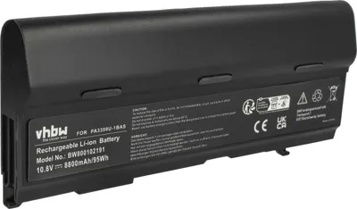 Produktbild von vhbw Akku Ersatz für Toshiba PABAS057, PA3478U-1BRS, PA3400U-1BRS, PA3478U-1BAS, PA3400U-1BRL, PABAS076 für Notebook (8800 mAh, 10,8 V, Li-Ion)