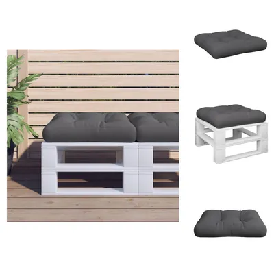 Image de vidaXL Coussin pour palette, anthracite, 60 x 61,5 x 10 cm, tissu -  Coussin d'assise
