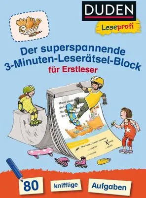 Obrázok produktu pre Duden Leseprofi - Der superspannende 3-Minuten-Leserätsel-Block für Erstleser