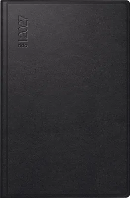 Produktbild von rido/idé 7016288907 Taschenkalender Mod. Industrie II 2027 A7, Leder, schwarz