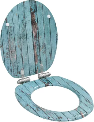 Produktbild von "im Angebot" Toilettensitz mit Soft-Close-Deckel MDF Altholz-Design - WC-Sitze CC611
