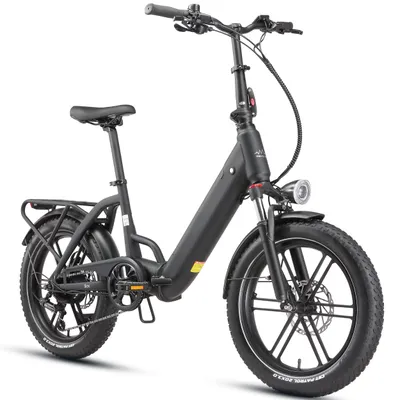 Produktbild von Maxtron Ilex Klapprad E-Bike – 250W Motor, 691Wh Akku, 146km Reichweite, SHIMANO 7-Gang, Hydraulische Scheibenbremse – Schwarz