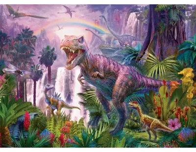 Image de Puzzle xxl le pays des dinosaures t-rex et pterodactyle - 200 pieces - ravensburger - 128921