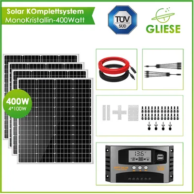 Produktbild von 400W solární panel solární modul balkonový solární systém kompletní sada solární sada fotovoltaická