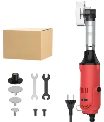 Immagine prodotto di Levigatrice per piastrelle in Vetroceramica - Levigatrice angolare elettrica - 90° - 6 velocità - Per levigare e lucidare - 8 accessori - Senza batteria - Confezione in cartone