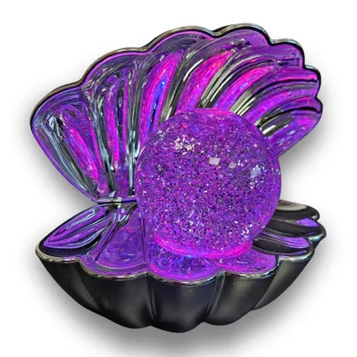 Produktbild von Tischleuchte USB Glitzer RGB Tischleuchte Shelly LED Chrom / Pink Farbwechsel Glitzer-Partikel mit Wirbel-Funktion, Batterien nicht enthalten