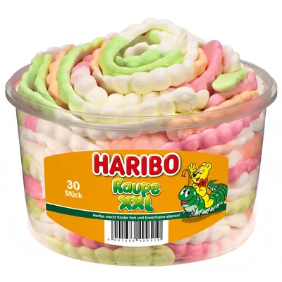 Obrázok produktu pre Haribo Húsenica XXL extra dlhé ovocné húsenice z penového cukru 960g