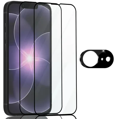 Produktbild von 2-Pack Iphone 17e Displayschutz & 1-Pack Linsenschutz - Gehärtetes Glas 9H - Super Qualität 3D