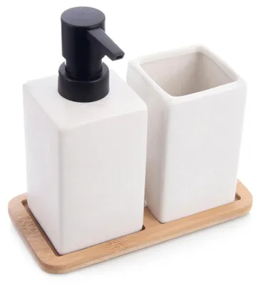 Obrázok produktu pre Sada do kúpeľne – Dolomit – 3-dielna – biela