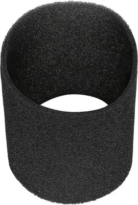 A black foam filter for a vacuum cleaner.