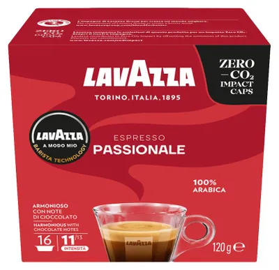 Obrázek produktu pro Lavazza A Modo Mio Appassionatamente, Kávová kapsle, A Modo Mio, 120 g, 16 kusů, 70 mm, 95 mm