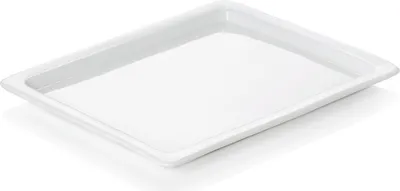 Produktbild von GN Platte aus weißem Porzellan, Größe 1/2, spülmaschinenfest, im Set