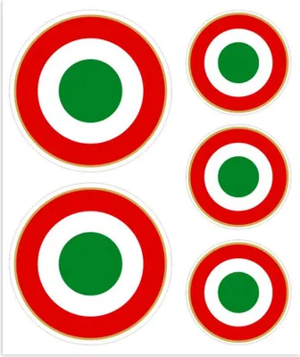 Image de 4R Quattroerre.it 32109 Autocollant Drapeau Italie Cocarde, 13.5 x 16 cm