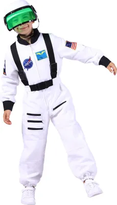 Produktbild von T3054-98-104 weiß Kinder Mädchen Junge Astronauten Kostüm Luxus Gr. 98-104