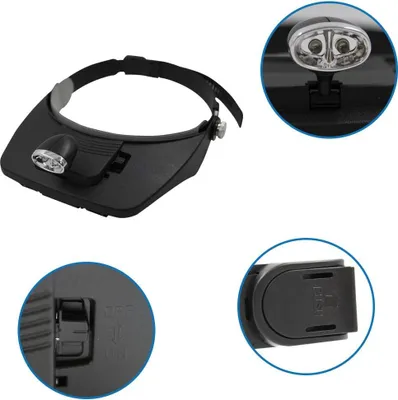Produktbild von Vergrößerungsglas mit Kopfband und LED-Licht - 5 Teile für präzise Reparaturen und Vergrößerung