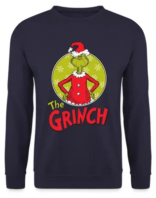 Produktbild von Spreadshirt Der Grinch Logo The Grinch Uni Pullover, M, Navy