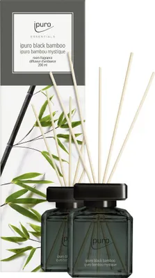 Produktbild von ipuro ESSENTIALS black bamboo, Duftflasche, Schilfaroma-Diffusor, 0,2 l