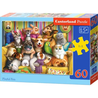 Produktbild von Puzzle 60 Teile Verspieltes Haustier 66254 Castorland