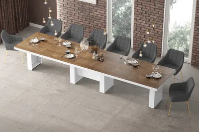 Produktbild von Design Esstisch Tisch HLA-111 Hochglanz XXL ausziehbar 160 bis 400 cm