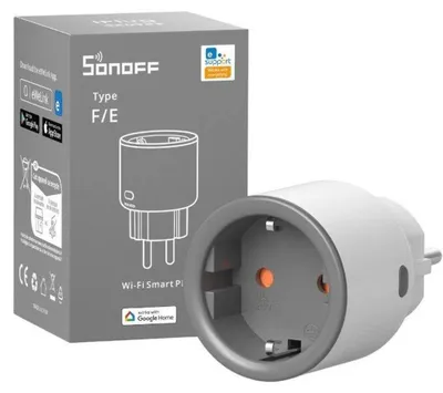 Produktbild von Smart-Steckdose Sonoff S60TPF mit Verbrauchsmessung, WLAN, 16 A, weiß