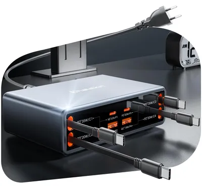 Immagine prodotto di Caricabatterie USB-C retrattile 8-in-1 con potenza di 105 W