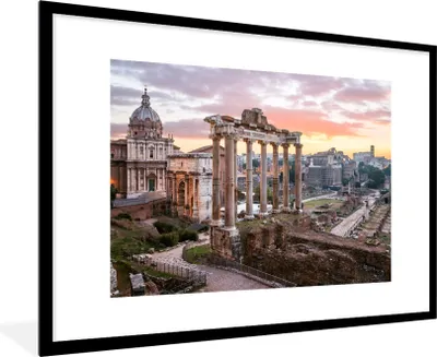 Produktbild von MuchoWow® Gerahmtes Poster Italien - Rom - Luft 90x60 cm - Poster mit Schwarzem Bilderrahmen Wandposter Rahmen Foto Bilder - Wanddekoration - Fotos