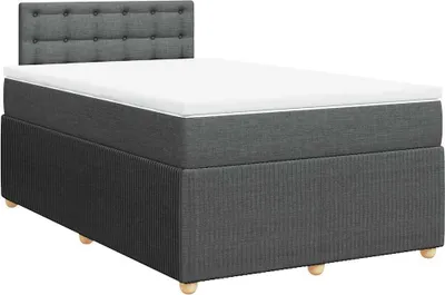 Produktbild von vidaXL Boxspringbett mit Matratze Dunkelgrau 120x190 cm Stoff