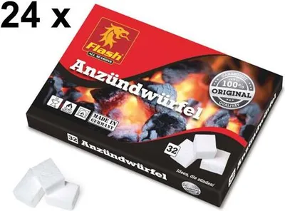 Produktbild von Grillanzünder / Kamin Anzünder Flash 24 x 32 Anzündwürfel