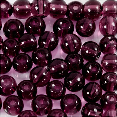 Produktbild von perlenset rund lila 4 mm 45 Stück
