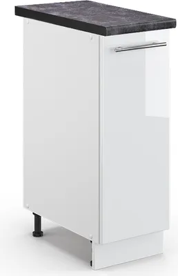 Produktbild von Apothekerschrank Vicco Fame-Line Weiß Hochglanz 30 cm , AP Anthrazit, Model 45419