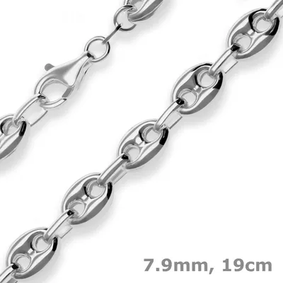 7-9mm-Armband-Schiffsankerkette-aus-925-Silber-rhodiniert-19cm