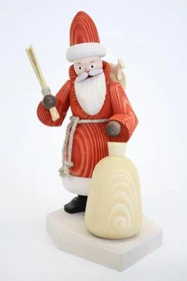 Produktbild von Räuchermann Weihnachtsmann mit Geschenkesack bunt Höhe 23cm NEU