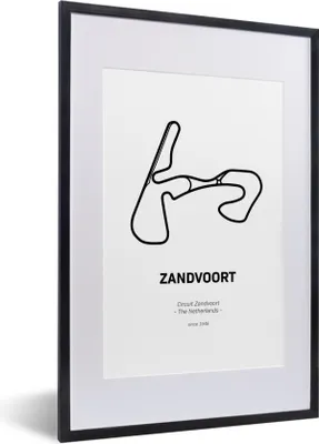 Produktbild von MuchoWow® Gerahmtes Poster Rundkurs Zandvoort - Formel 1 40x60 cm - Poster mit Schwarzem Bilderrahmen Wandposter Rahmen Foto Bilder - Poster in Rahmen