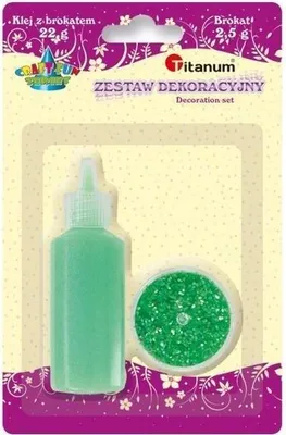 Produktbild von Klej z brokatem neonowy zielony w słoiczku