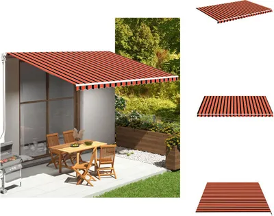 Obrázok produktu pre vidaXL Markíza oranžová a hnedá 5x3,5 m - Markízy