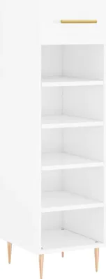 Produktbild von vidaXL Schuhschrank Hochglanz-Weiß 30x35x105 cm Holzwerkstoff