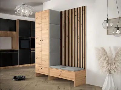 Obrázek produktu pro Stěna do chodby ZAMORA 3 - dub artisan / šedá