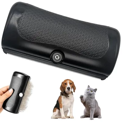 Image de Brosse pour chien conçue pour éliminer les poils chez les animaux à poil court, avec un manche ergonomique