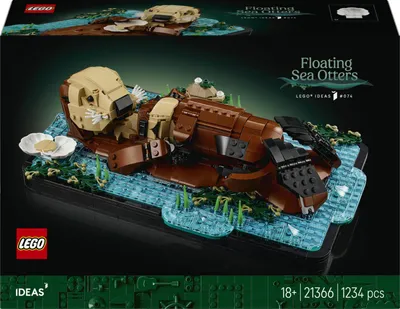 Image de LEGO Ideas Loutres de mer flottantes 21366 - Jeu de construction pour adultes, 1234 pièces