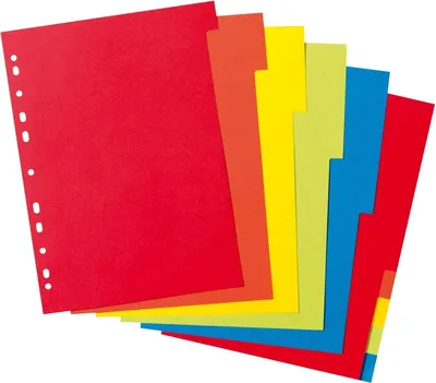 Produktbild von Register A4 10-teilig Karton RC intensivfarbig Packung mit 60 Stück