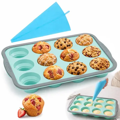 Siliconen Muffinform 12 Mulden faltbar antihaft