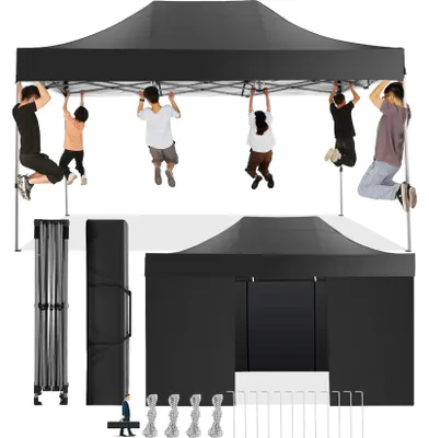 Produktbild von Pavillon, wasserdicht, höhenverstellbar, Schwarz
