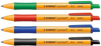 Produktbild von Kugelschreiber pointball Druckmechanik 0,5 mm Etui mit 4 Stiften Packung mit 5 Stück
