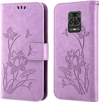 Produktbild von König Design Hülle kompatibel mit Xiaomi Redmi Note 10 Pro Kunstleder Handyhülle - Handy Case Lila