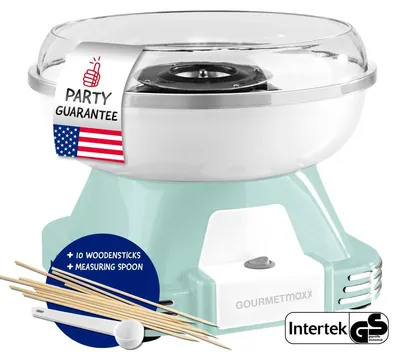 Image de Machine à barbe à papa - 500 W - Inox - Rétro menthe - Pour fête et enfants