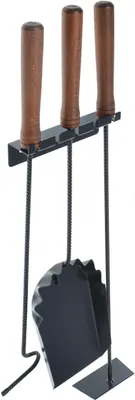 Produktbild von Aqbau Set 3 tlg. Kaminbesteck wandhängend Kaminzubehör Kamin Kaminwerkzeug